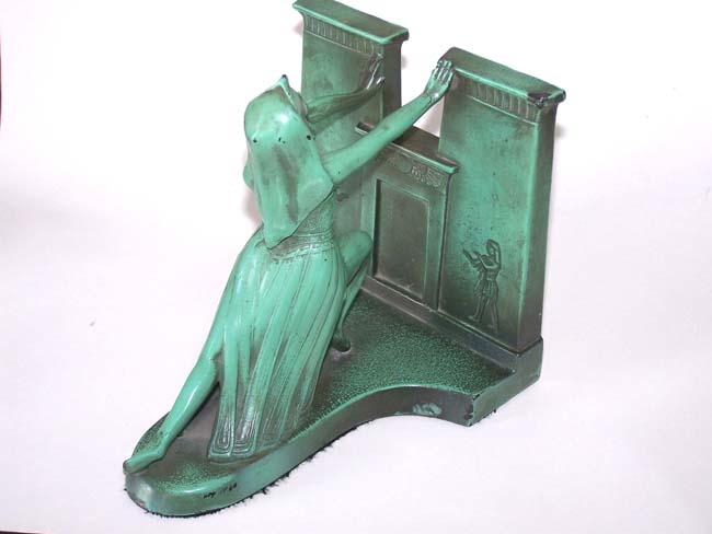 "CLEOPATRA, Queen of the Nile" Antique Bookends circa 1924 — image 2